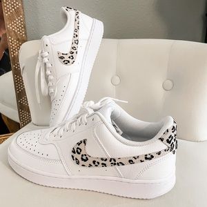 NWOT Nike Women's Shoes Court Vision Low Nike leopard print